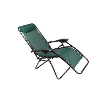 Redwood Textilene Reclining Garden Chair - Green | BB-FC114BL