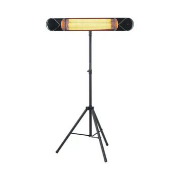 Sahara 2000W Carbon Fibre Electric Outdoor Heater with Stand - Black | E-2000CFWIR & E-TRIPODIR