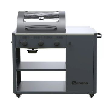 Sahara Arke 3 Burner Gas BBQ - Stainless Steel & Grey | ARKE IE