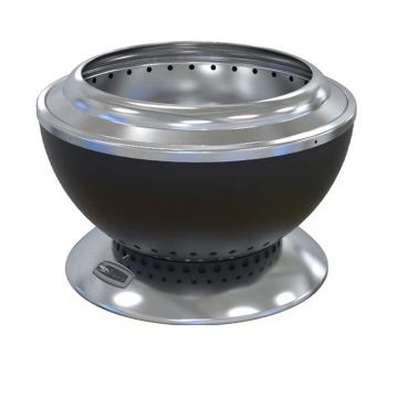 Sahara Clean Burn Smokeless Fire Pit - Black & Silver | FIREPITIR 