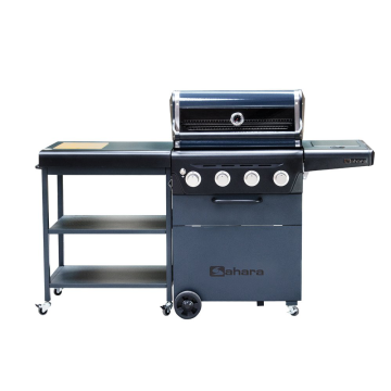 Sahara X475 4-Burner Gas Barbecue with Side Trolley | X475IR-ST