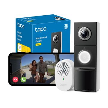 Tapo D235 Video Doorbell Camera - White & Black | TAPOD235 