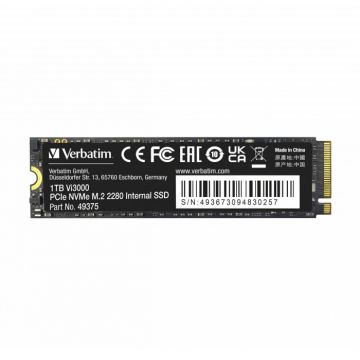 Verbatim Vi3000 M.2 PCIe NVMe Solid State Drive - 1TB | 49375