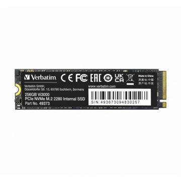 Verbatim Vi3000 M.2 PCIe NVMe Solid State Drive - 256GB | 49373