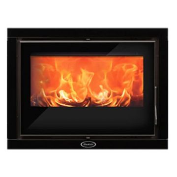 Waterford Stanley SOLIS I80 Single Sided 12kW Inset Stove - Black Glass Surround | SOI80SGSD