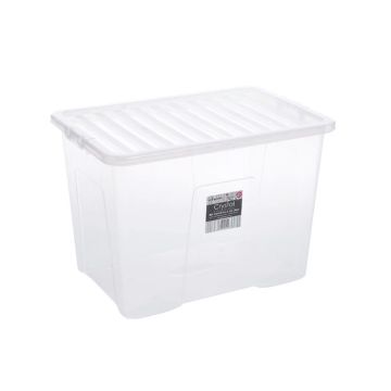 Wham Crystal 80 Litre Storage Box & Lid - Clear | Z11315
