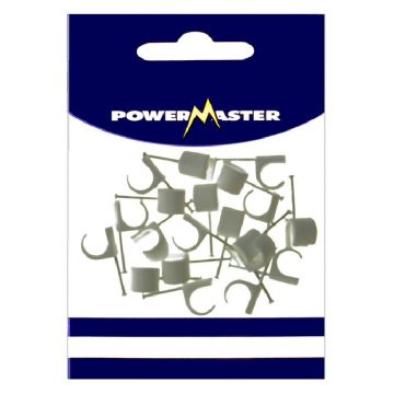 Powermaster Elect Fittings P/P 7mm Cable Clips 20/pack
