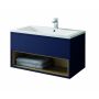Lucca Sapphire Blue Wall Hung Unit Only 800mm Wall Hung