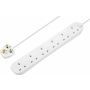 Powermaster 6 Gang 2 Metre Surge Protection Exstension Lead | 1410-06