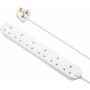 Powermaster 6 Gang 2 Metre Surge Protection Exstension Lead | 1410-06