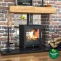 Henley Hazelwood Dbl Eco Stove Matt Black