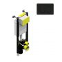 Fastfix Frame H1100-1300 for Wall Hung WC comes with Circular Black Push Plate T074113p9