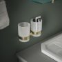 Haceka Kosmos Double Tumbler Holder Brushed Gold