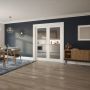 Indoors Kenmore Clear Glazed Single Panel Shaker Door - White - 78 Inch x 30 Inch (1981mm x 762mm)