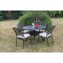 Grafton 4 Seater Cast Aluminum Set Black