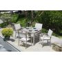 Morella 4-Seat Stacking Dining Set - Grey