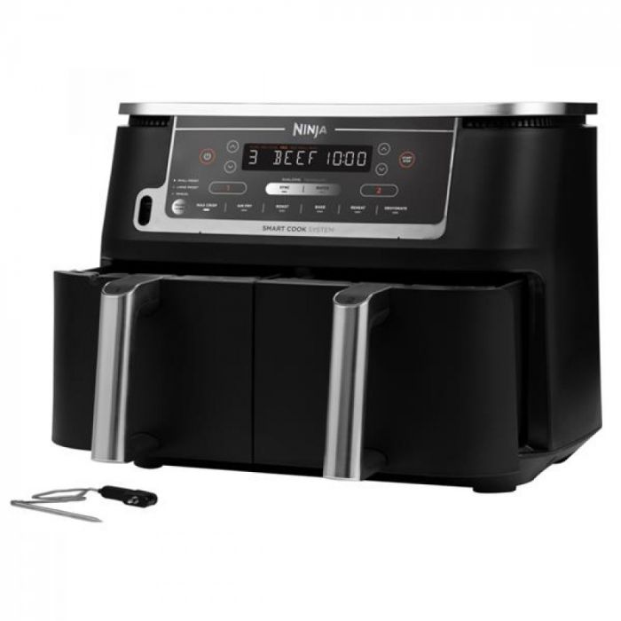 Ninja Foodi MAX Dual Zone Air Fryer With Cooking Probe - Black | AF451UK