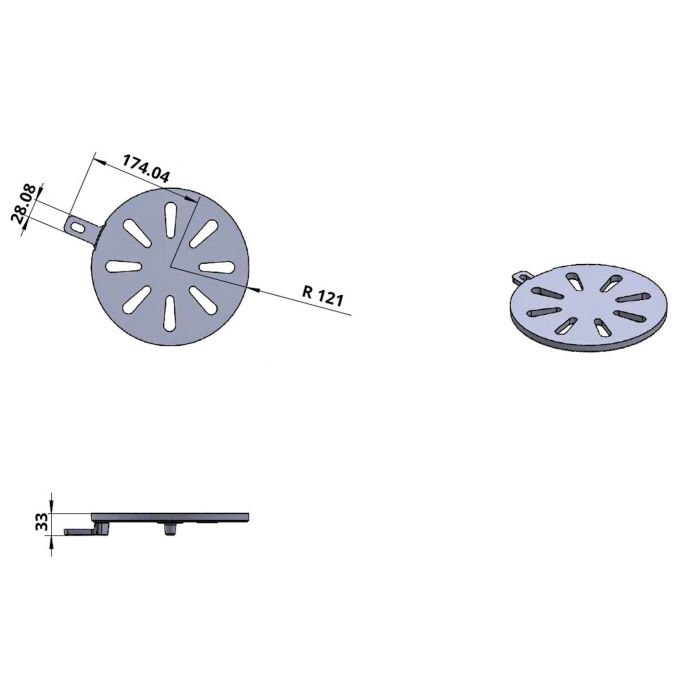 Druid 30kW Centre Circle Grate