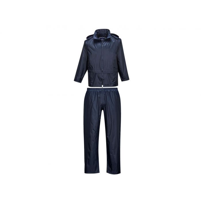 Portwest Essentials Rainsuit Navy L 2/Piece L440