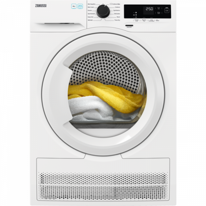 Zanussi 8kg Heat Pump Tumble Dryer - White | ZDH87A2