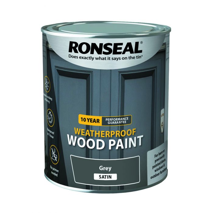 Ronseal 10 Year Weatherproof 750ml Grey Satin