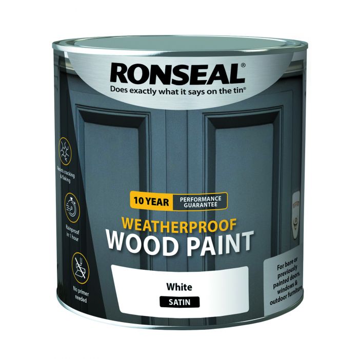Ronseal 10 Year Weatherproof 2.5t White Satin
