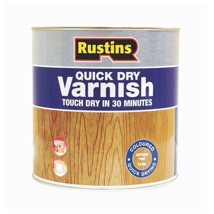 Rustins Quick Dry Satin 1ltblack Paint