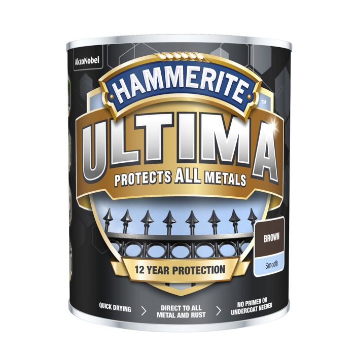 Hammerite Ultima Smooth Brown 750ml Wb