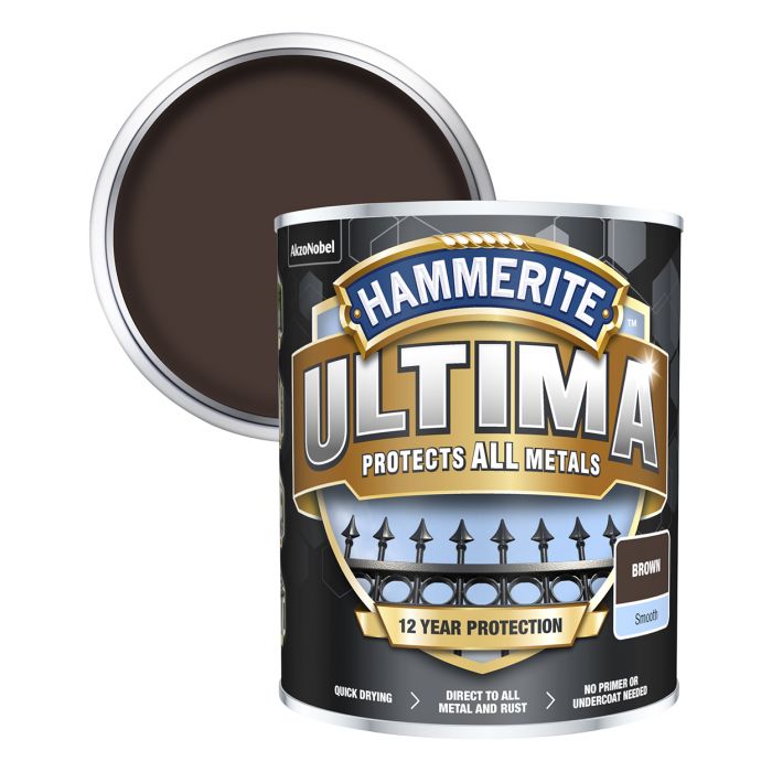Hammerite Ultima Smooth Brown 750ml Wb