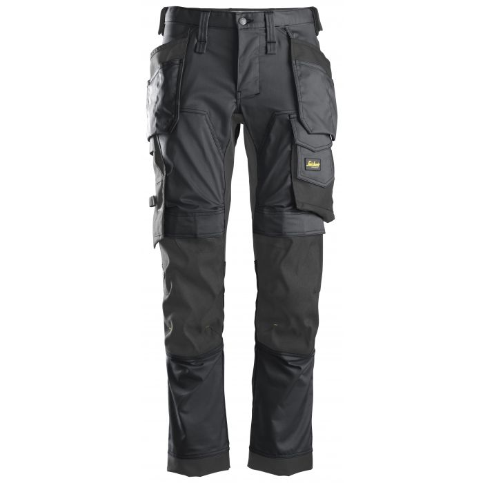 Snickers 6241 All Round Work Stretch Trousers - Grey/Black -  W31 , L32