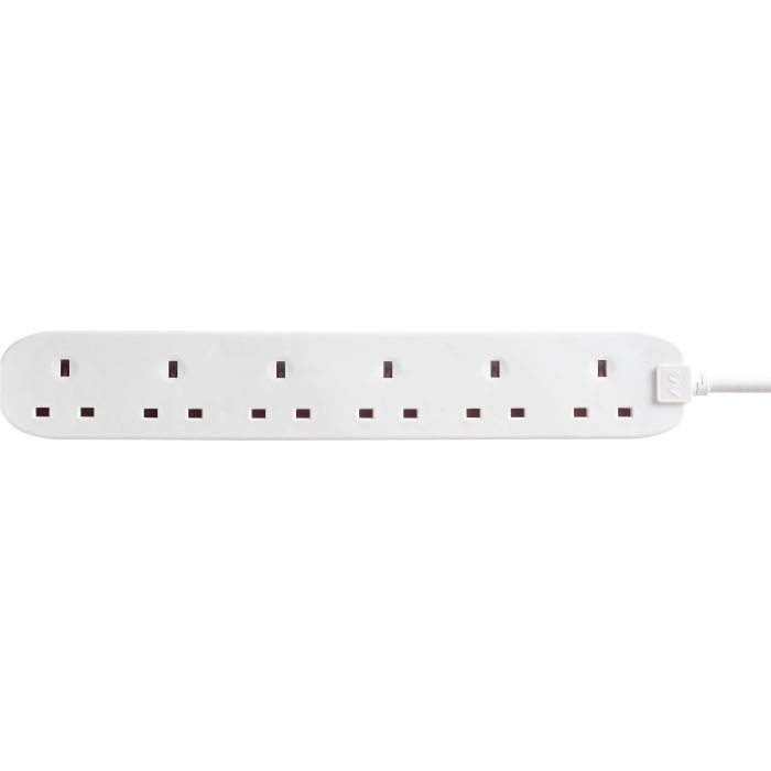 Powermaster 6 Gang 2 Metre Surge Protection Exstension Lead | 1410-06