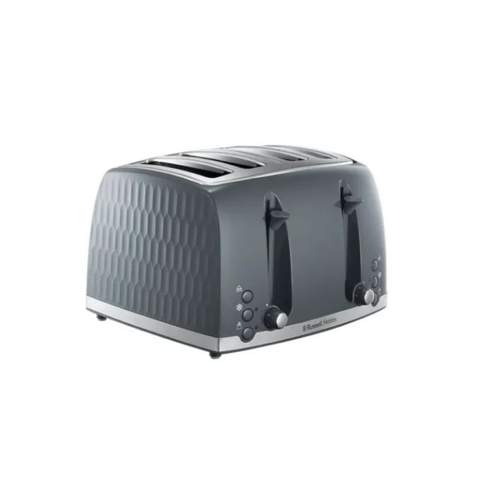 Russell Hobbs Honeycomb 4 Slice Toaster - Grey | 26073
