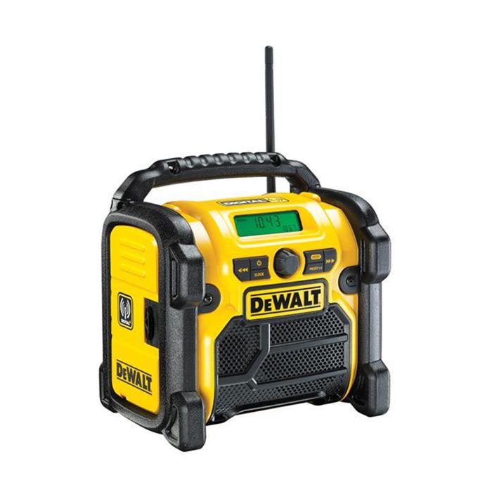 DeWalt Xr DCr020 Compact Digital Radio 110v  (with 10.8v, 14.4v and 18v Batteries)