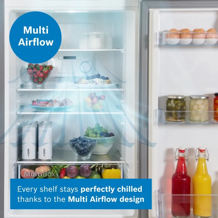 Bosch Series 2 50/50 Fridge Freezer - Stainless Steel Look | KGN34NLEAG