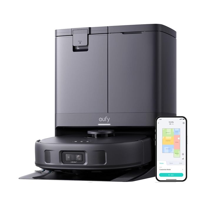 Eufy X10 Pro Omni Bagless Robot Vacuum Cleaner with Self-Empty Station - Black | T2351V11