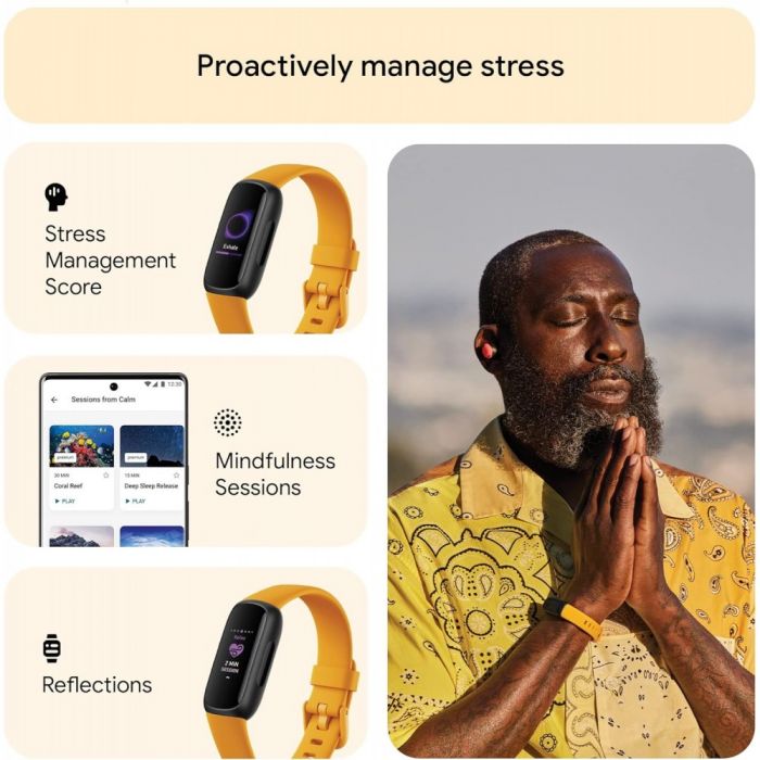 Fitbit Inspire 3 Fitness Tracker Smart Watch - Morning Glow | 79-FB424BKYW