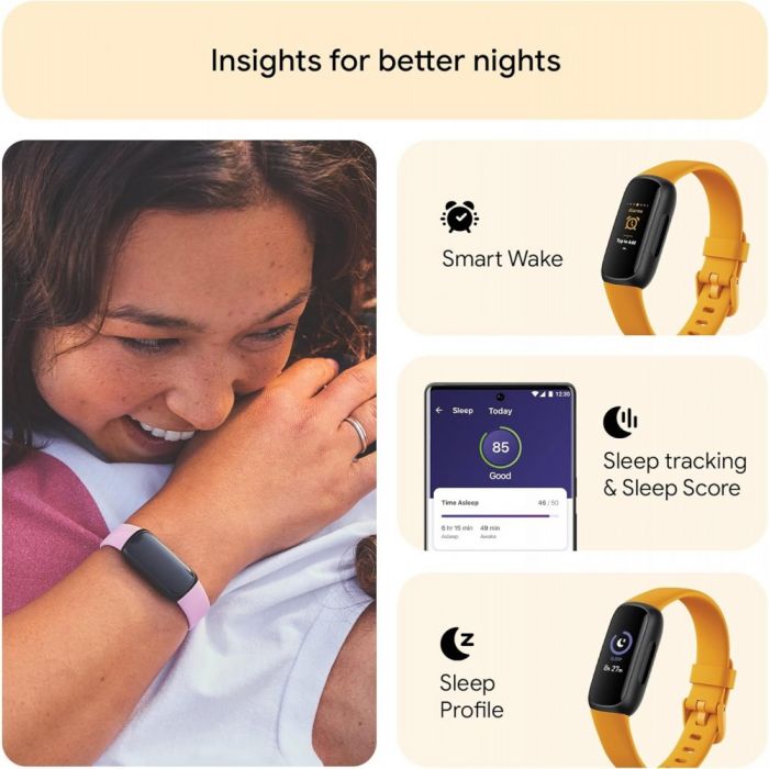 Fitbit Inspire 3 Fitness Tracker Smart Watch - Morning Glow | 79-FB424BKYW
