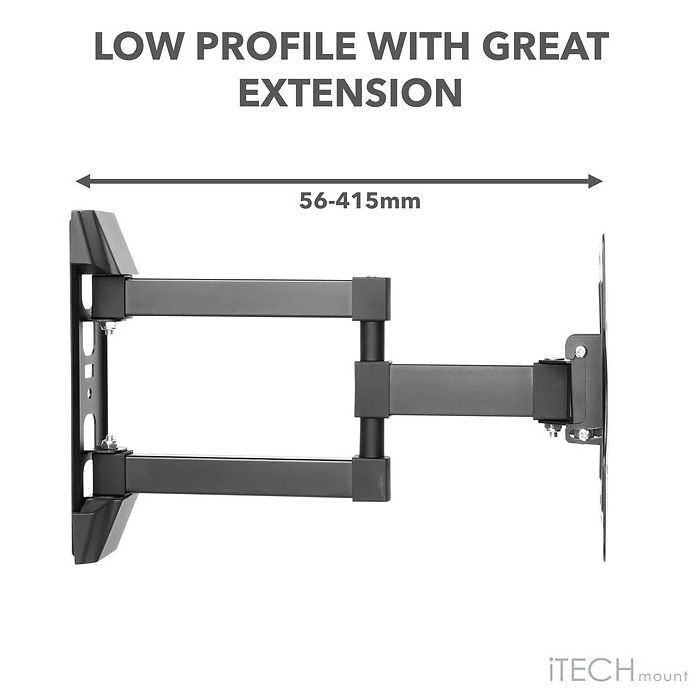 iTech Double Arm Wall Mount TV Bracket for 26" - 43" TVs | LCD523B