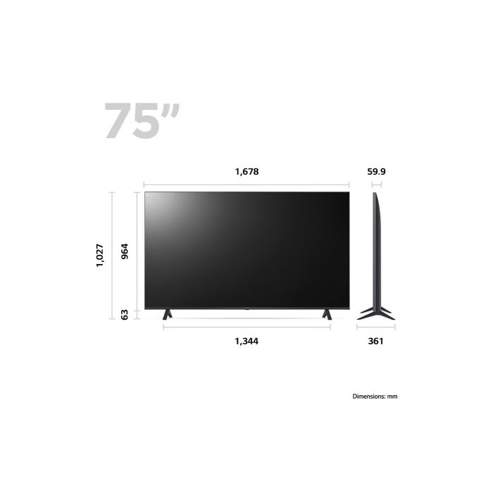LG 75" UR78 Ultra HD 4K AI Smart TV | 75UR78006LK.AEK