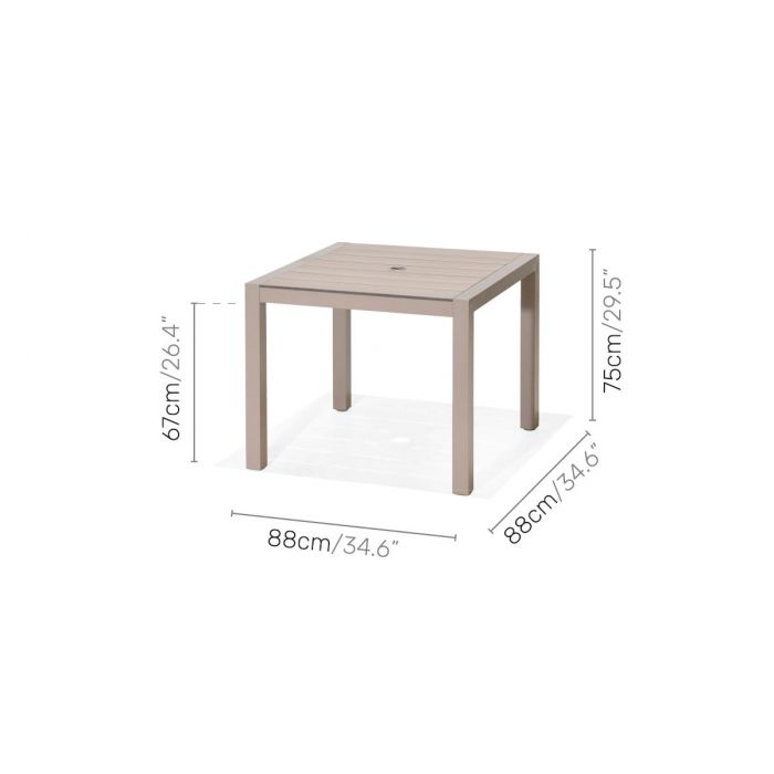 Morella 4-Seat Stacking Dining Set - Grey