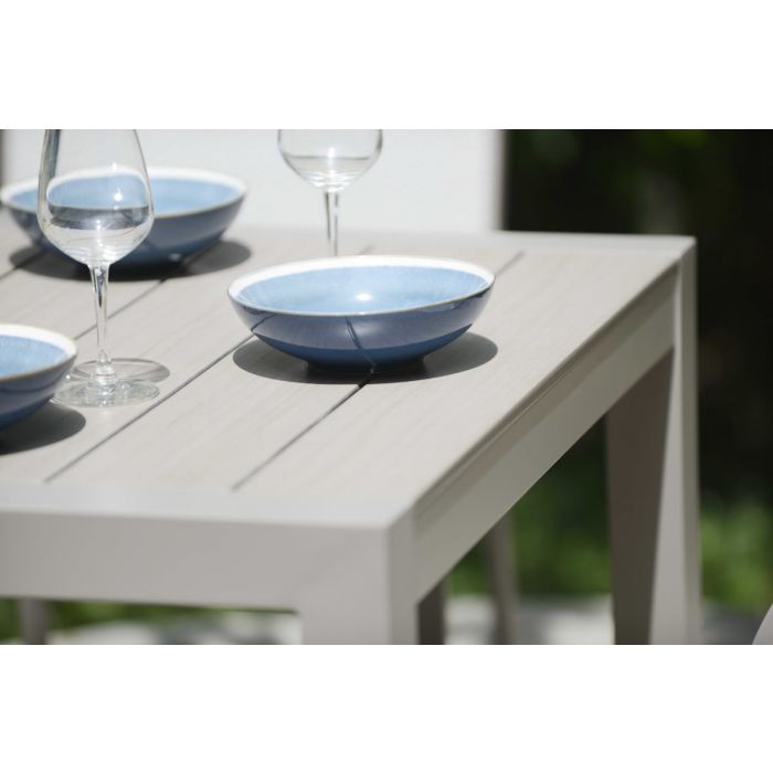 Morella 4-Seat Stacking Dining Set - Grey