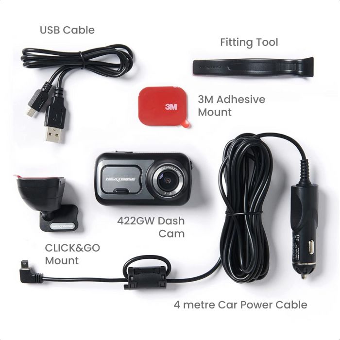 Nextbase 422GW 1440p Full HD Front Dashcam with Built-in Alexa | NBDVR422GW