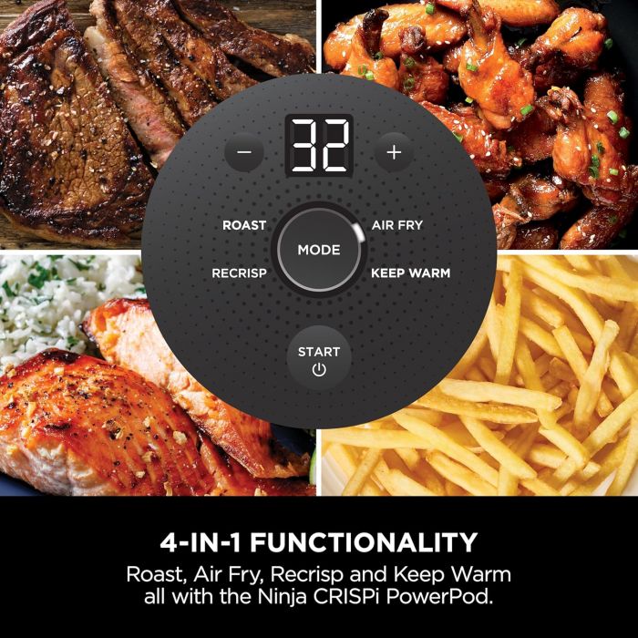 Ninja CRISPi 4-in-1 Portable Glass Air Fryer Cooking System - Stone | FN101UKST