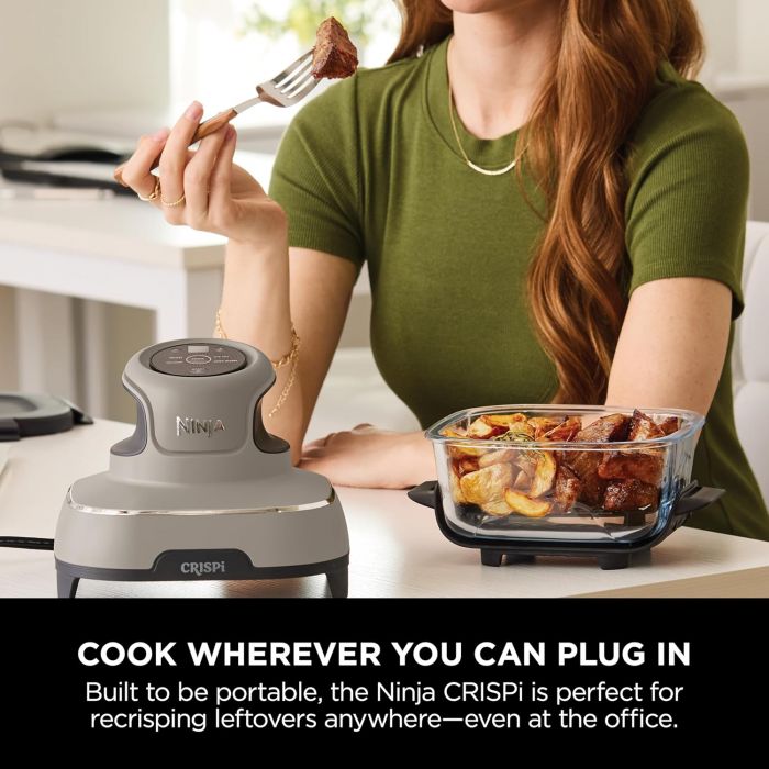Ninja CRISPi 4-in-1 Portable Glass Air Fryer Cooking System - Stone | FN101UKST