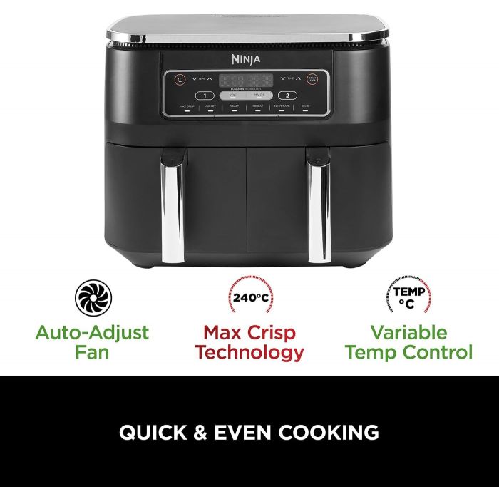 Ninja Foodie Dual Zone Air Fryer - Black | AF300UK