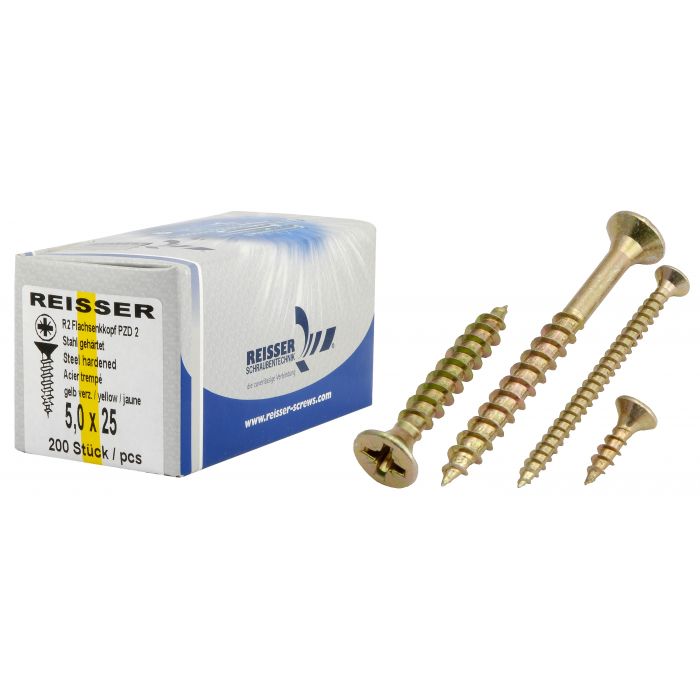 5mm x 25mm R2 Cutter Yellow W/Screws 200/box
