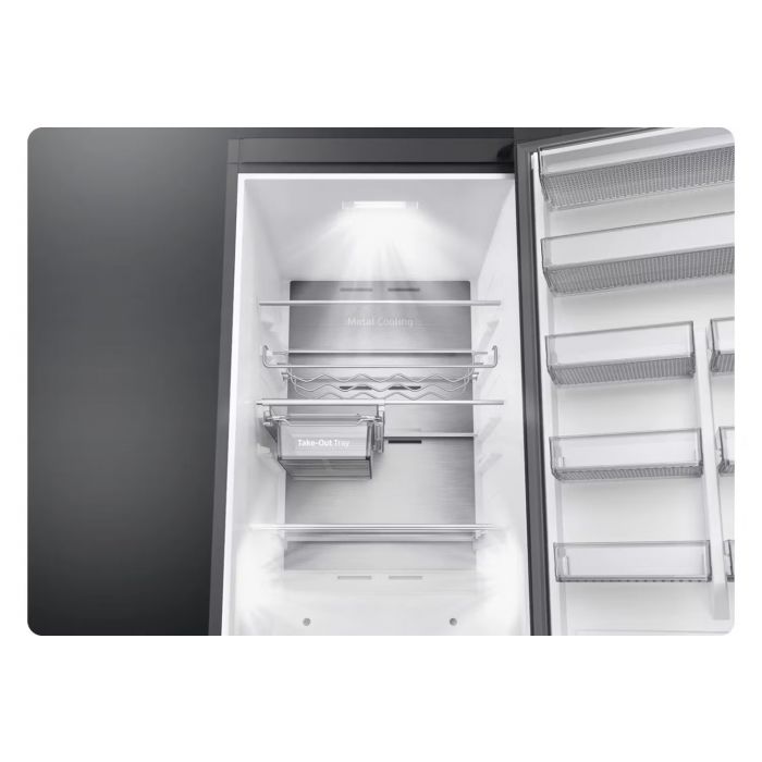 Samsung RR7000 Tall One Door Fridge with Non-Plumbed Water Dispenser - Black | RR39C7DJ5B1/EU