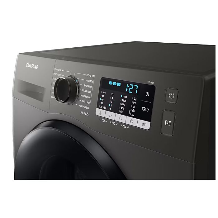 Samsung Series 5 EcoBubble 8kg 1400 Spin Washer / Dryer - Silver | WD80TA046BX/EU
