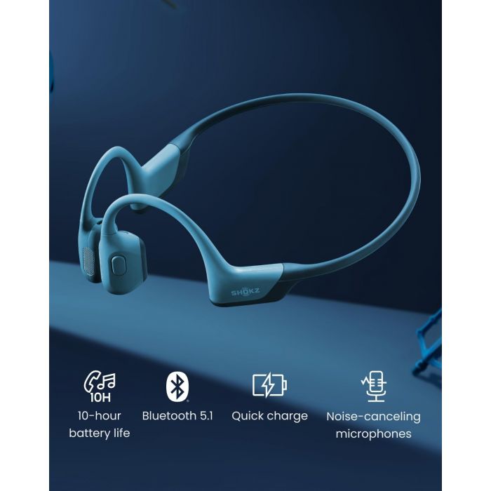 Shokz OpenRun Pro Open-Ear Wireless Headphones - Blue | 38-S810BL