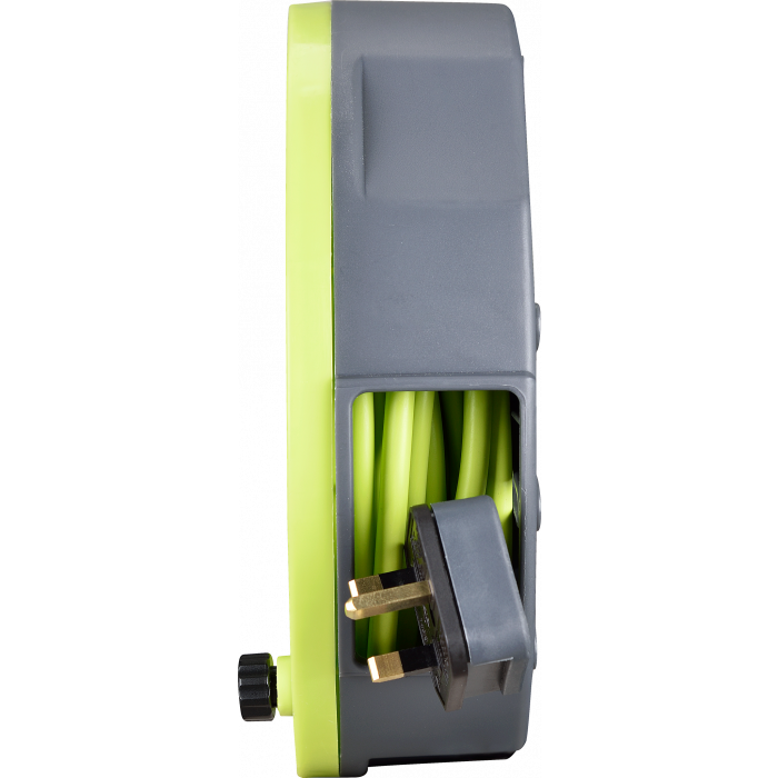 Masterplug Pro XT 13 Amp 4 Gang Cassette Cable Reel - 10m - Green